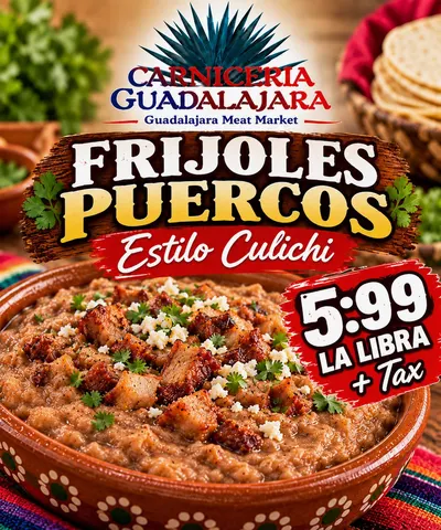 Frijoles puercos, Culichi style flyer