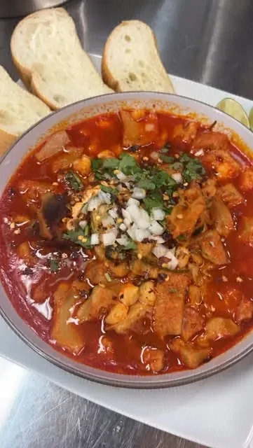 A bowl of menudo